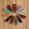 Colorful crystal cones